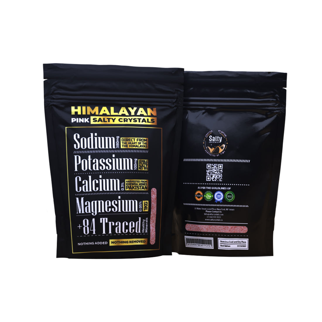 Salty Crystals Himalayan Pink Salt Coarse 1lb (450g) & 2lb (900g)